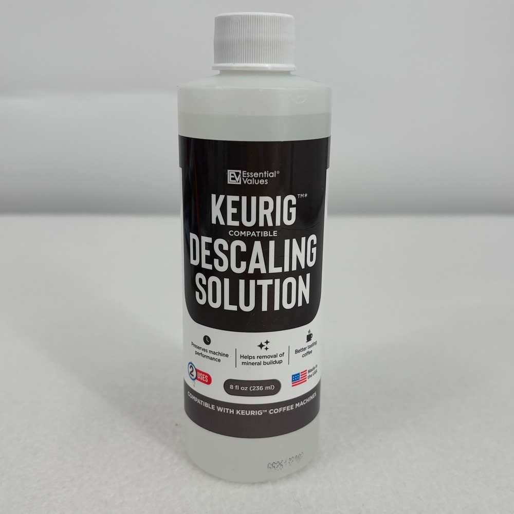 Essential Values Keurig Compatible Descaling Solution 8oz Coffee Machine Cleaner